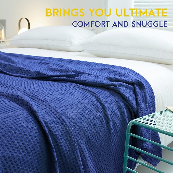 AmyHomie Cooling Blanket Queen Size, 100% Rayon Derived from Bamboo Waffle - Image 4