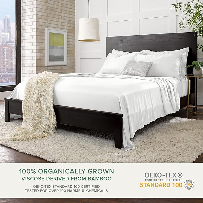 Pure Bamboo California King Sheets, Genuine 100% Organic Viscose Derived from - Image 3