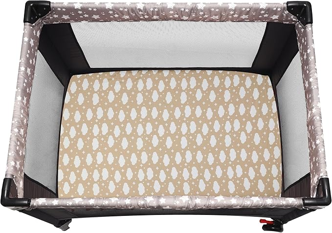 GUNTAIL Pack and Play Sheets Fitted, 2 Pack Pack n Play Sheets - Image 2