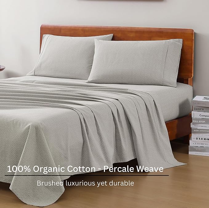 LANE LINEN 100% Organic Cotton Bed Sheets Extra Long Twin, Soft & Comfy Fully - Image 3