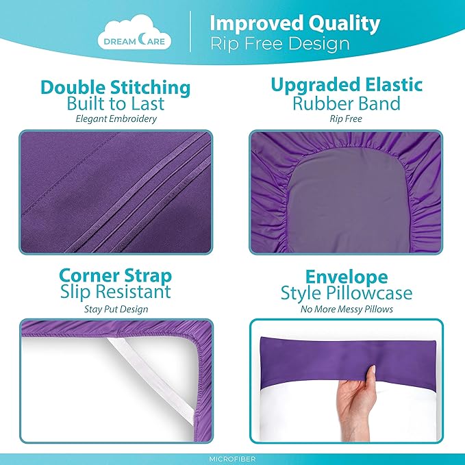 DREAMCARE King Size Sheets Set - Image 6