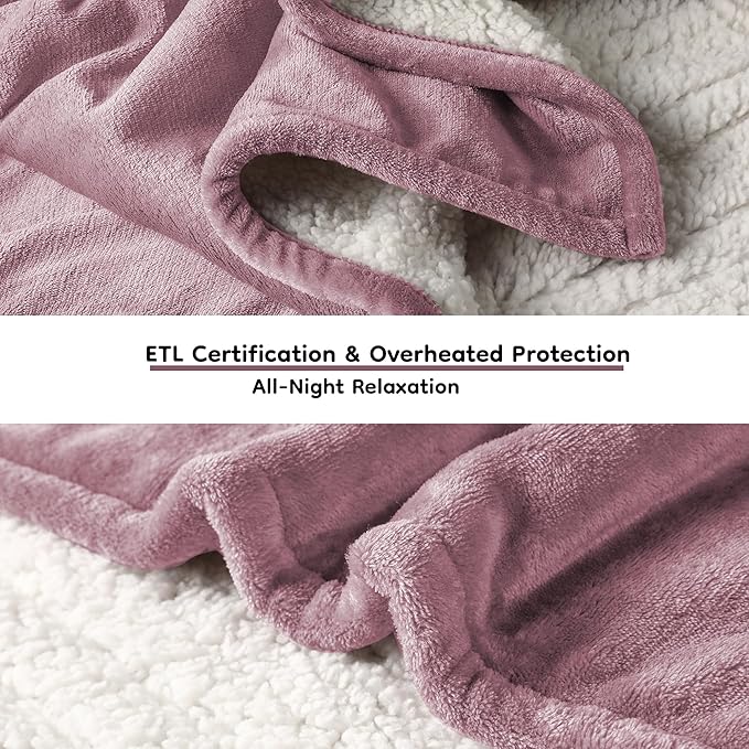 LaffyLo Electric Heated Blanket King Size 90 x 100, Dual Control, Fast Heating - Image 2