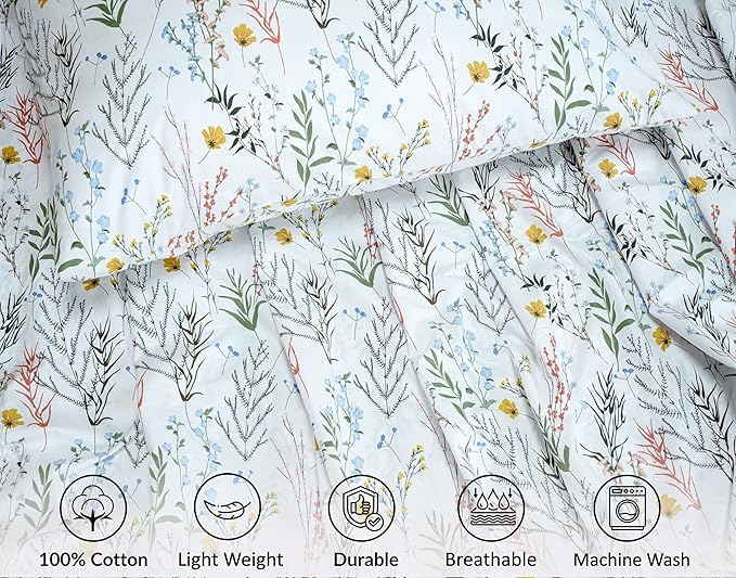 RUVANTI 100% Cotton Sheets – Full Size Percale Bedding, Cooling & Breathable - Image 4