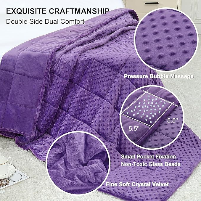 Alomidds Weighted Blanket, Luxury Velvet Weighted Blankets - Image 2