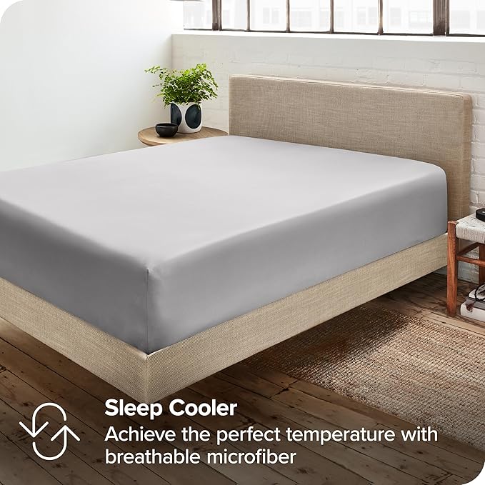 Bare Home 2-Pack Fitted Bottom Sheets Queen - Image 6