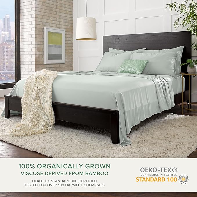 Pure Bamboo California King Sheets, Genuine 100% Organic Viscose Derived from - Image 2