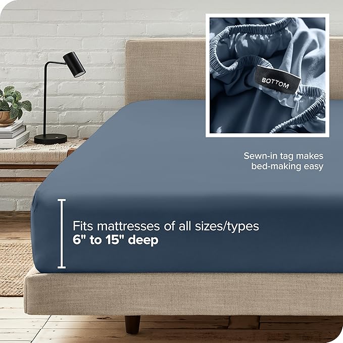 Bare Home Fitted Bottom Sheet Full XL Size - Image 6