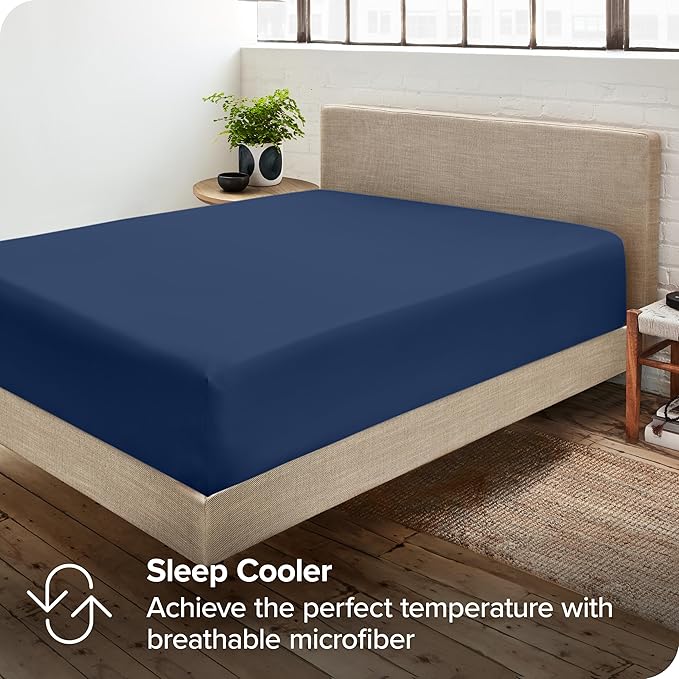 Bare Home 5-Pack Fitted Bottom Ultra-Soft Sheets Queen - Image 6