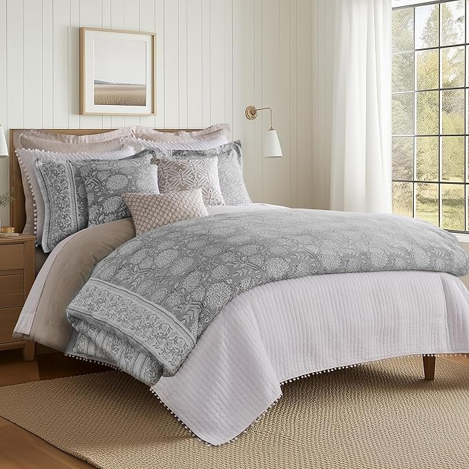 Levtex Home Adare Grey Reversible King/Cal King Comforter Set - Image 3