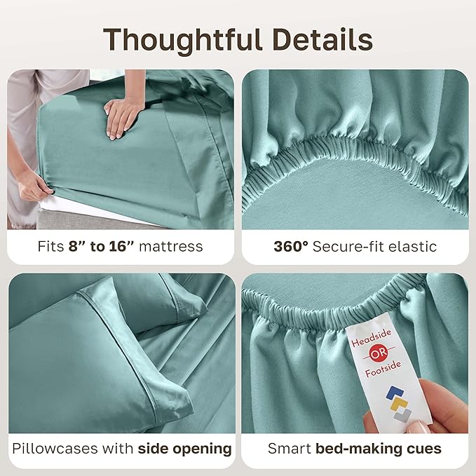 California Design Den Soft 100% Cotton Sheets Full Size Set, 400 Thread Count - Image 6