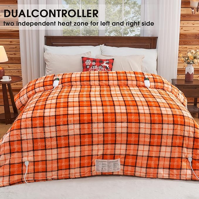OCTROT Heated Electric Blanket Queen Size, 84X90 Heating Blanket Queen - Image 2