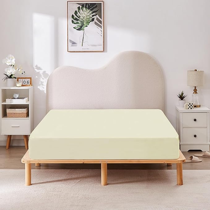 HBHLFZ Twin XL Fitted Sheet Only, Soft Breathable Bottom Sheet - Image 6