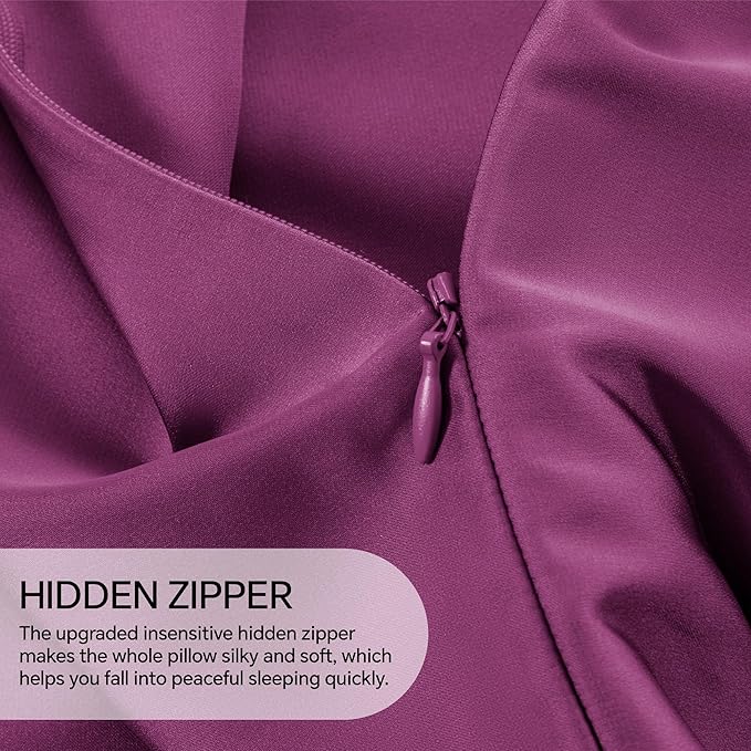 INFIIXSO Silk Pillow Cases 2 Pack Standard Size, Ultra Smooth & Soft Mulberry - Image 5