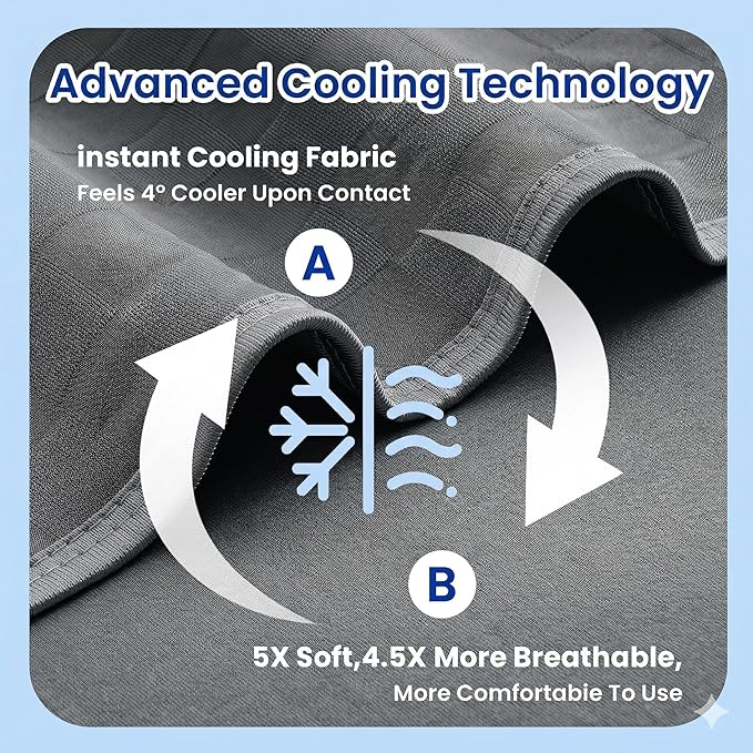 Topcee Cooling Blanket Full Size- 60"x90" Summer Cooling Throw Blanket - Image 5