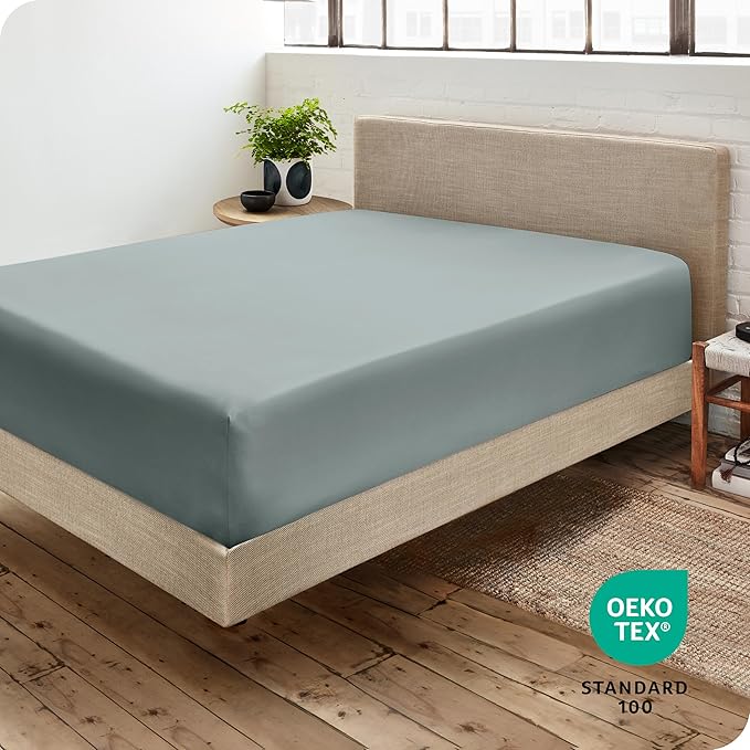 Bare Home Fitted Bottom Sheet Queen Size - Image 4