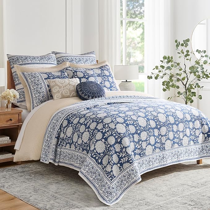 Levtex Home Adare Denim Reversible King/Cal King Quilt Set - Image 2