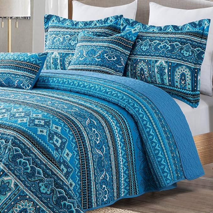 BEDIFANY Cotton California King Size Quilt Sets, Lightweight Overiszed King - Image 3