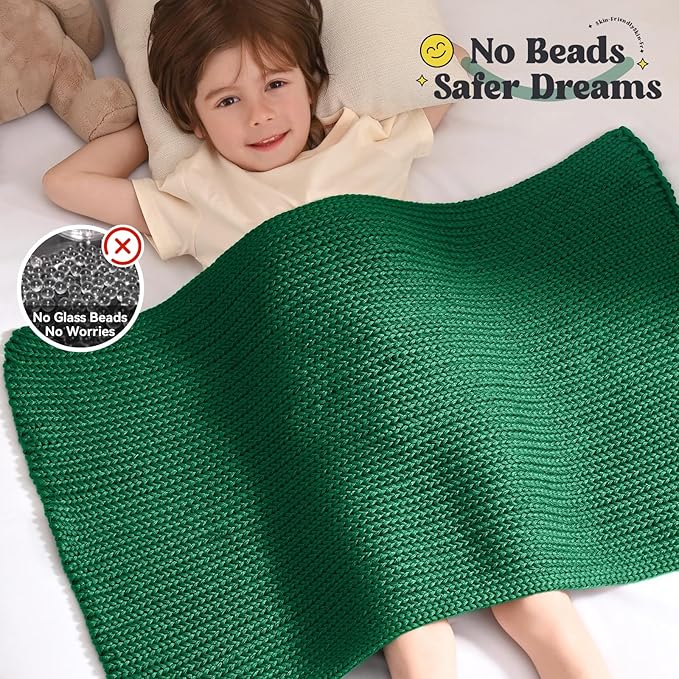 Guohaoi Knitted Weighted Lap Pad No Beads Cooling Weighted Blanket Kids - Image 3