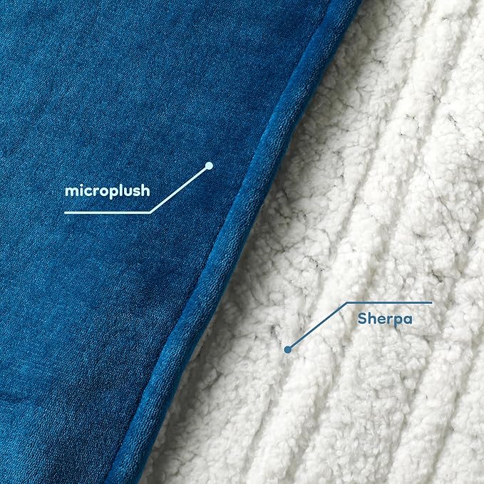LaffyLo Electric Heated Blanket Queen Size 84 x 90, Dual Control, Fast Heating - Image 3