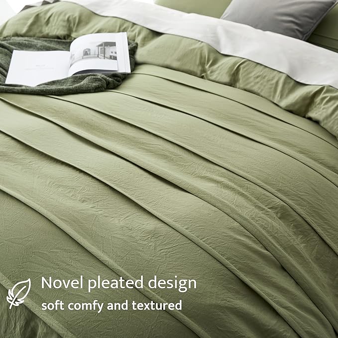 Oli Anderson Sage Green Duvet Cover Queen Size - Image 3