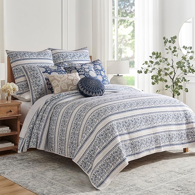Levtex Home Adare Denim Reversible Twin/Twin XL Quilt Set - Image 3