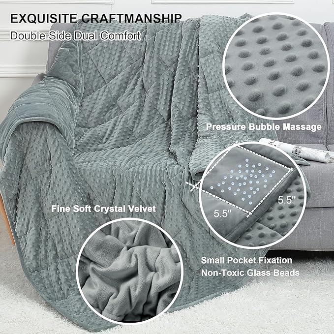 Alomidds Weighted Blanket, Luxury Velvet Weighted Blankets - Image 3