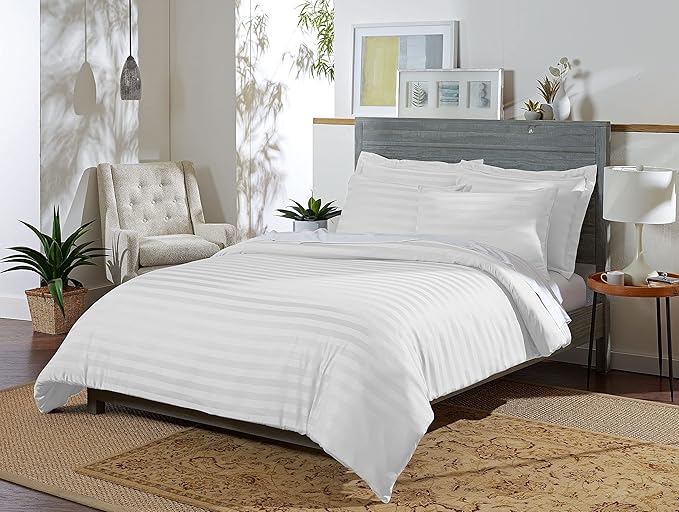 Pure Bamboo King Duvet Cover, 3 Piece Set, Genuine 100% Organic Viscose Derived by PureBamboo