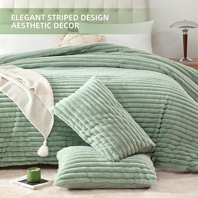 Smoofy Fluffy Full Size Comforter Sets 3 Pieces - Image 3