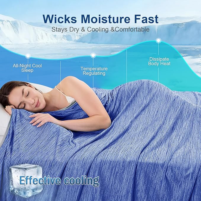 KMUSET Cooling Blanket King Size, Double Sided Summer Cooling Blankets - Image 4