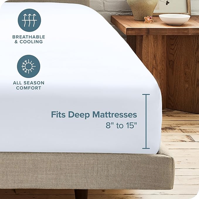 Bare Home 2-Pack Fitted Bottom Sheets Full - Image 4