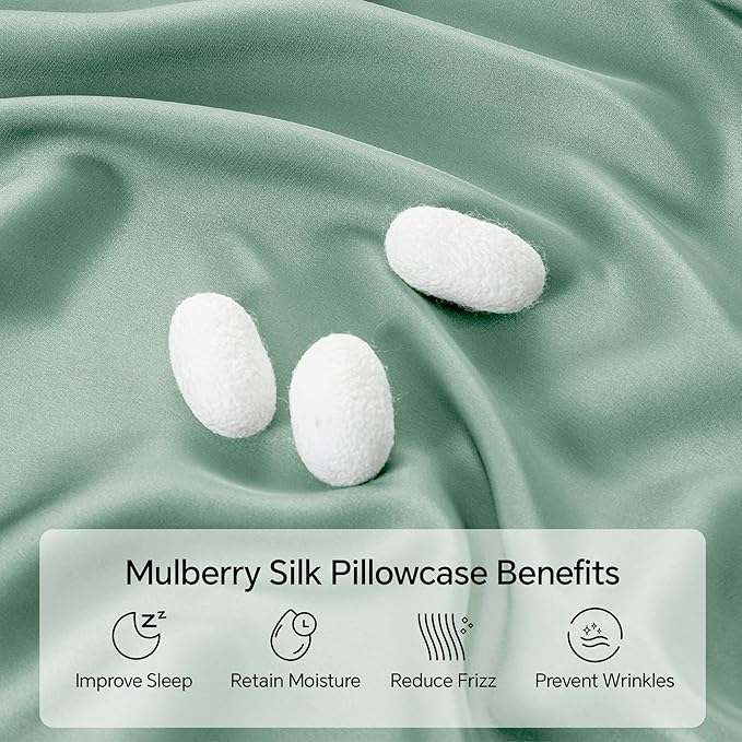 INFIIXSO Mulberry Silk Pillow Case King Size, Silk Pillowcase - Image 2