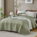 Andency King Size Quilt Set Weat Green, 3 Pieces Summer Ultra Soft Lightweight by Andency