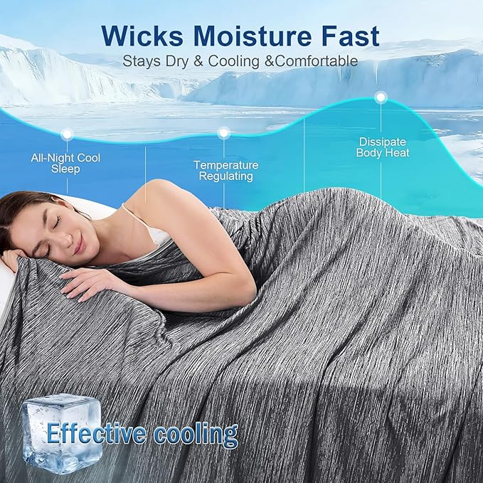 KMUSET Cooling Blanket Twin, Double Sided Summer Cooling Blankets - Image 4