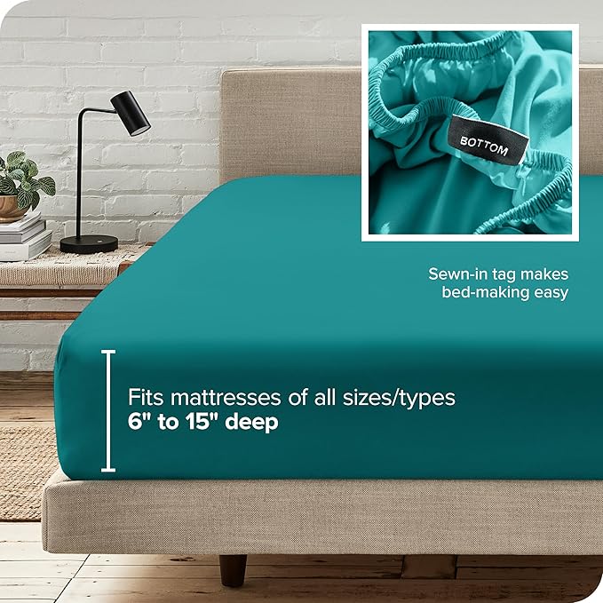 Bare Home Fitted Bottom Sheet Twin Size - Image 6