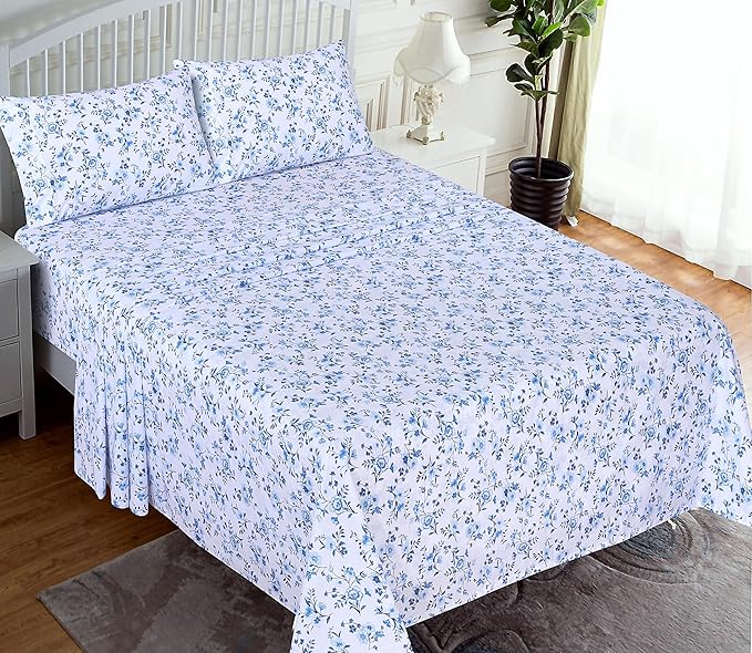 RUVANTI 100% Cotton Sheets – Twin Size Percale Bedding, Cooling & Breathable - Image 2