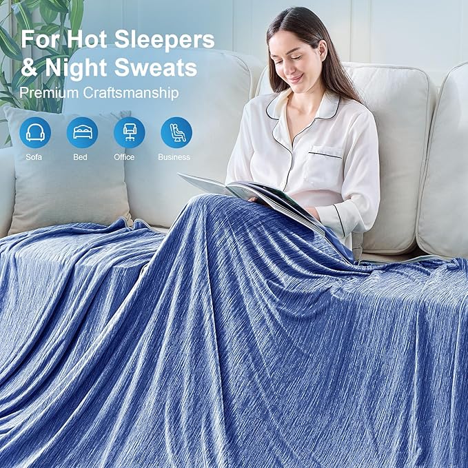 KMUSET Cooling Blanket Throw, Double Sided Summer Cooling Blankets - Image 8