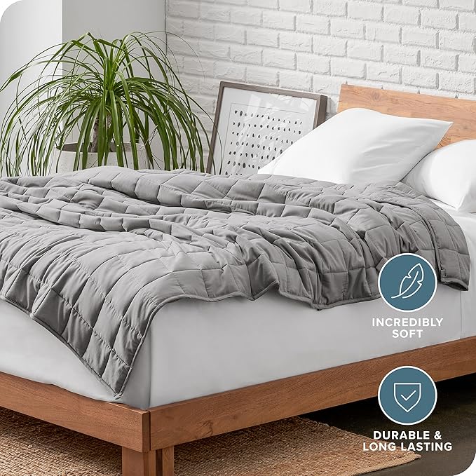 Bare Home Weighted Blanket All-Natural 100% Cotton - Image 4