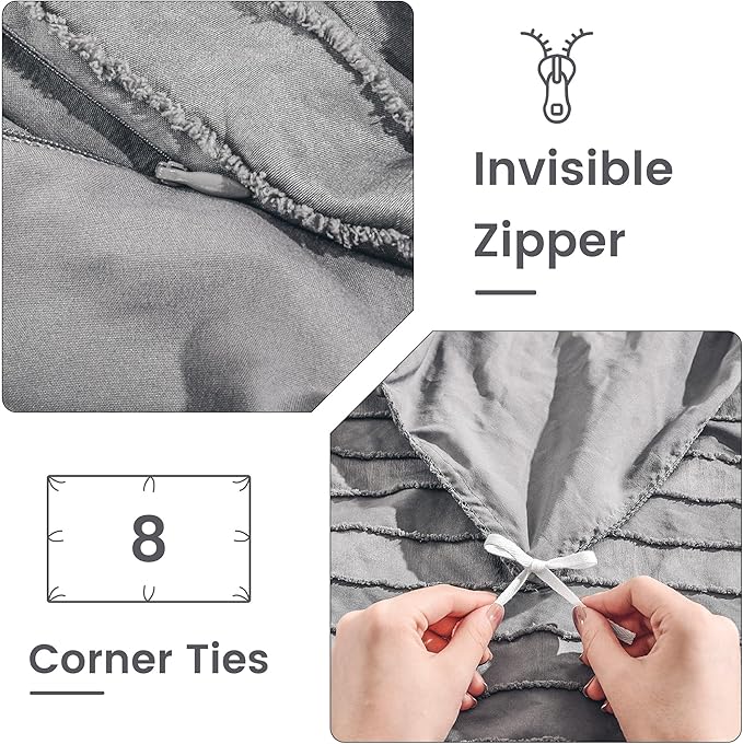 NEXHOME PRO Duvet Cover, Soft and Lightweight 100% Washed Microfiber Comforter - Image 5