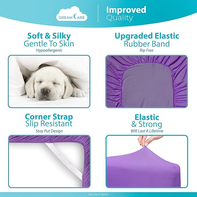 DREAMCARE Fitted Sheet Queen Size - Image 6