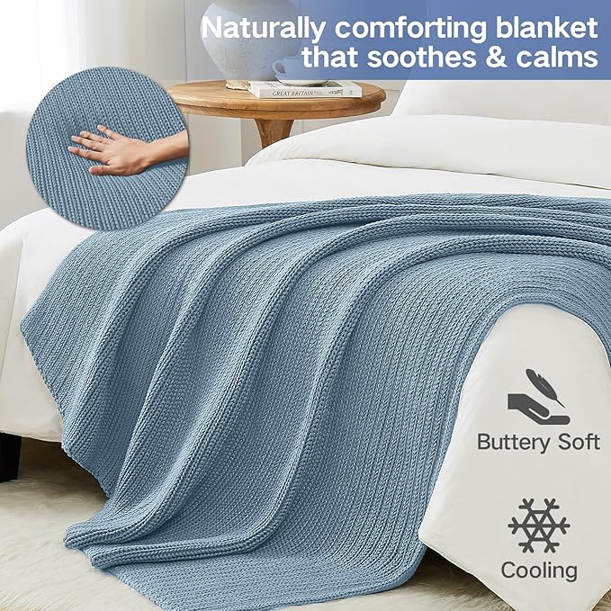 Guohaoi Knitted Weighted Blanket Kids No Beads Cooling Heavy Blanket, Home - Image 5