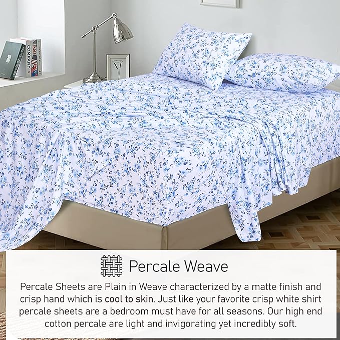 RUVANTI 100% Cotton Sheets – King Size Percale Bedding, Cooling & Breathable - Image 5