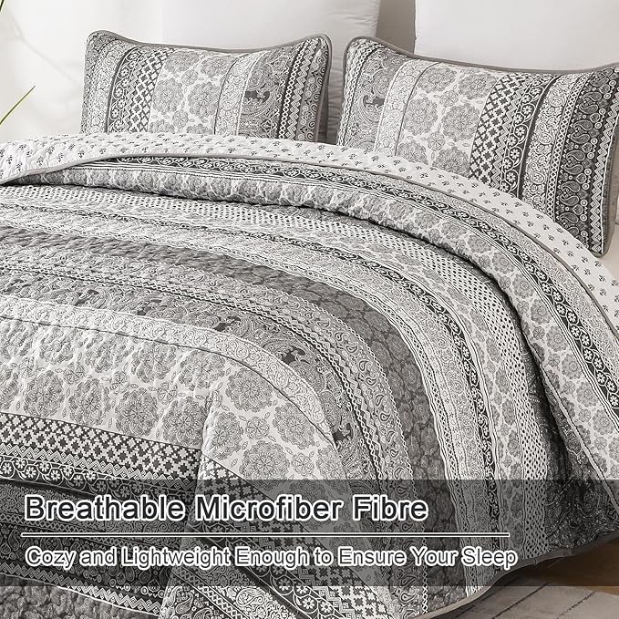 WONGS BEDDING Boho Quilt Set King Size - Image 5