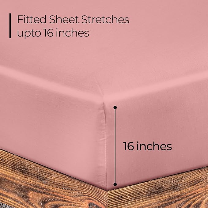 ROYALE LINENS 300 Thread Count 100% Long Staple Combed Cotton Fitted Sheet King - Image 2