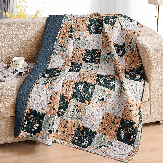 Exclusivo Mezcla 50"x 60" Quilted Throw Blanket- Microfiber Quilt Throw - Image 6