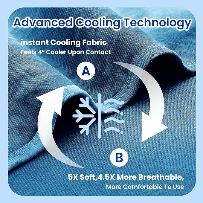 Topcee Cooling Blankets for Hot Sleepers, Arc-Chill Q-Max >0.5 Cool Fiber - Image 6