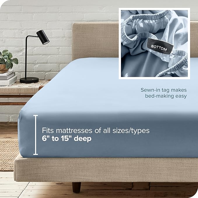 Bare Home Fitted Bottom Sheet Twin Size - Image 6