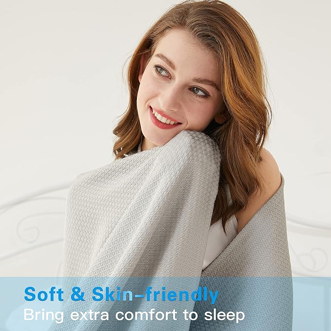 AmyHomie Cooling Blanket, 100% Rayon Derived from Bamboo, Cool Summer Blanket - Image 4