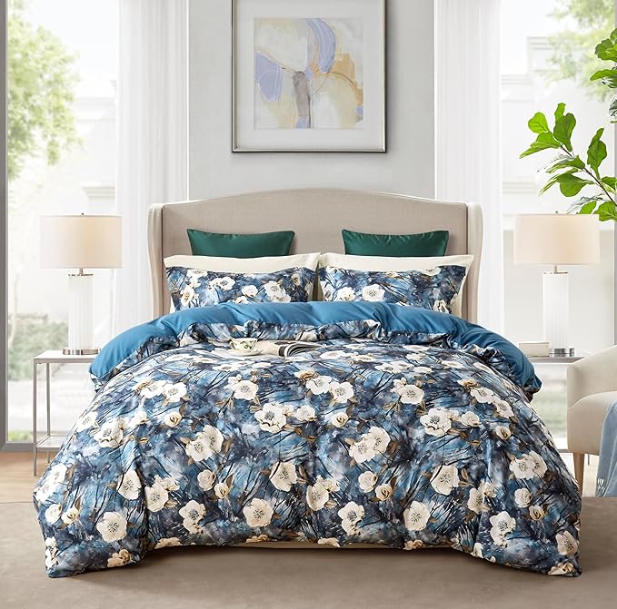Cupocupa Duvet Cover Full Size Set Boho Floral Pattern Full Duvet Cover Set by CupocupaHomeCollection