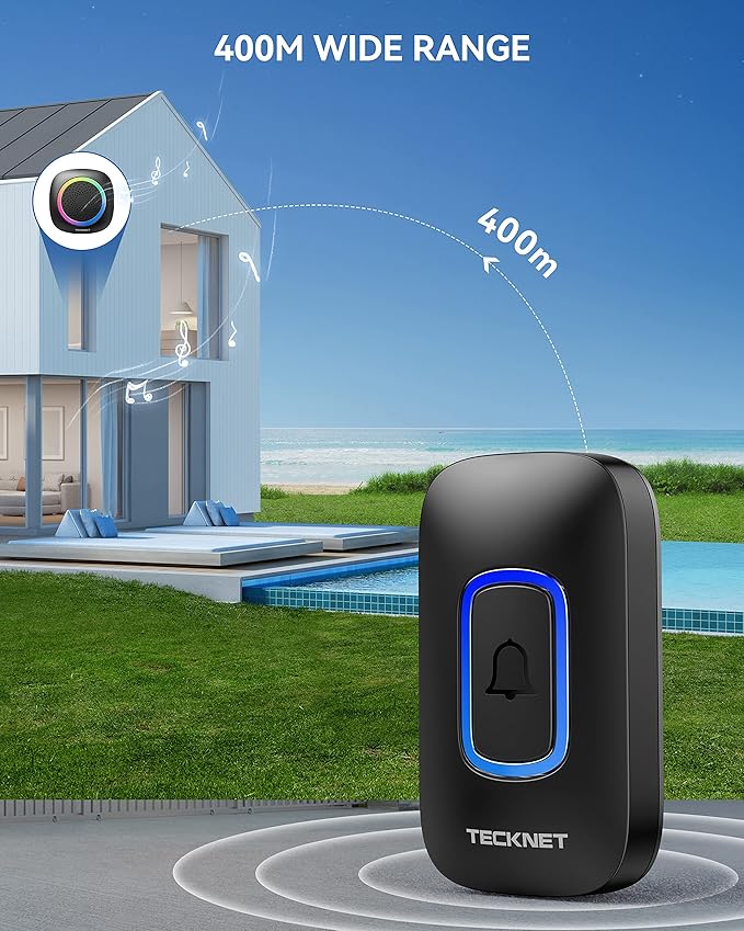 TECKNET Longest 1300 Feet Wireless Doorbell - Image 5