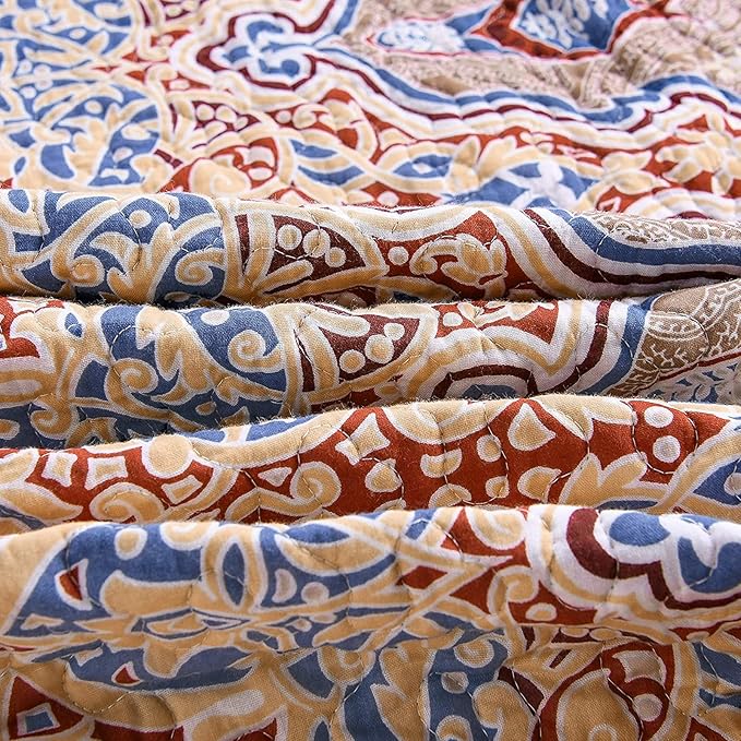 Exclusivo Mezcla 50"x 60" Quilted Throw Blanket- Microfiber Quilt Throw - Image 5